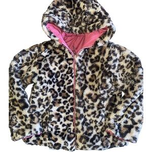 Pistachio • Reversible • Pink • Animal Print • Faux Fur • Coat